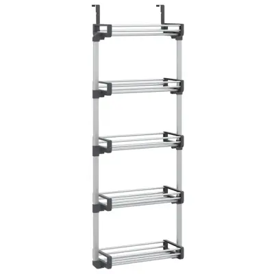 vidaXL Organizator za vrata s 5 policami 52x20x135 cm aluminij