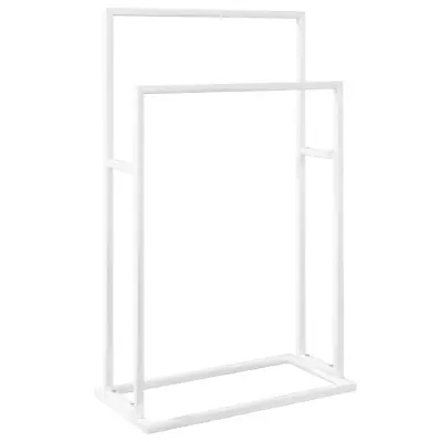 vidaXL Prostostoječe stojalo za brisače belo 48x24x78,5 cm železo