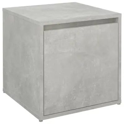 vidaXL Predalnik betonsko siv 40,5x40x40 cm inženirski les