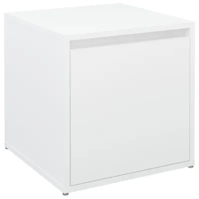 vidaXL Predalnik bel 40,5x40x40 cm inženirski les