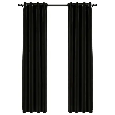 vidaXL Zatemnitvene zavese videz platna 2 kosa antracitne 140x245 cm