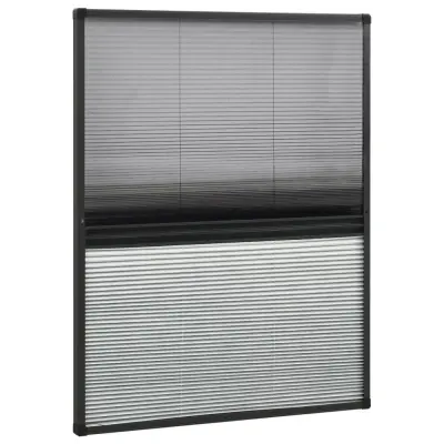 vidaXL Plise komarnik za okna aluminij 80x100 cm s senčilom