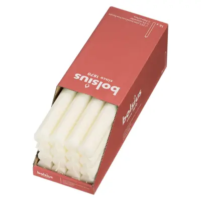 Bolsius Namizne sveče Shine 16 kosov 27 cm nežno biserne