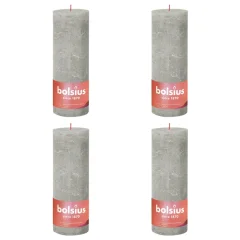 Bolsius Rustikalne stebričaste sveče Shine 4 kosov 190x68 mm