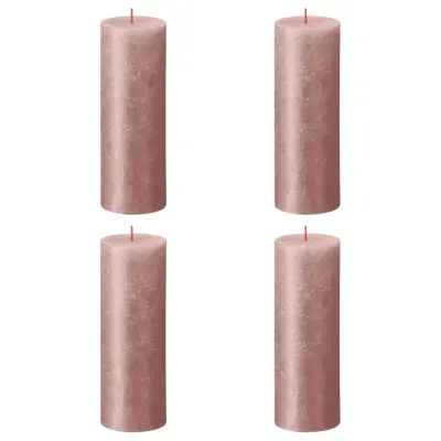 Bolsius Rustikalne stebričaste sveče Shimmer 4 kosov 190x68 mm