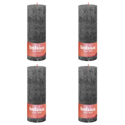Bolsius Rustikalne stebričaste sveče Shine 4 kosov 190x68 mm