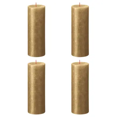 Bolsius Rustikalne stebričaste sveče Shimmer 4 kosov 190x68 mm