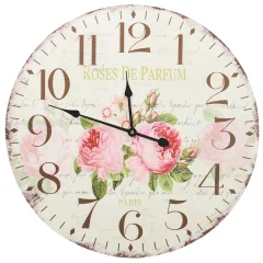 vidaXL Starinska stenska ura rože 60 cm