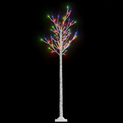vidaXL Božično drevesce s 180 LED lučkami 1,8 m večbarvno vrba