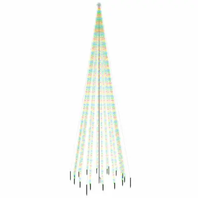 vidaXL Božično drevo s konico 1134 barvnih LED lučk 800 cm