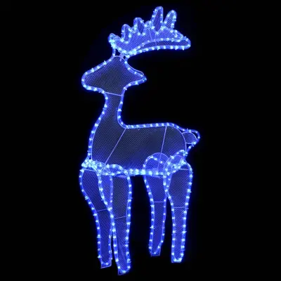 vidaXL Božični jelen z mrežo 306 LED lučk 60x24x89 cm