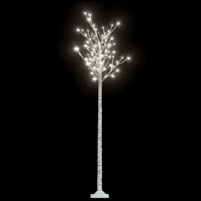vidaXL Božično drevesce z 200 LED lučkami 2,2 m hladno belo vrba