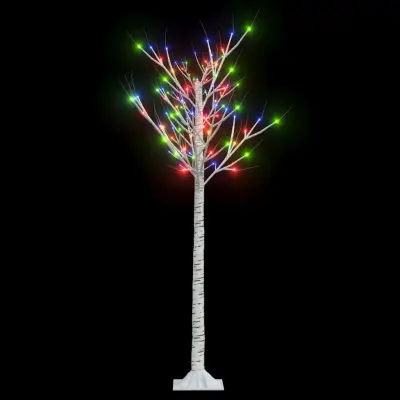 vidaXL Božično drevesce s 140 LED lučkami 1,5 m večbarvno vrba
