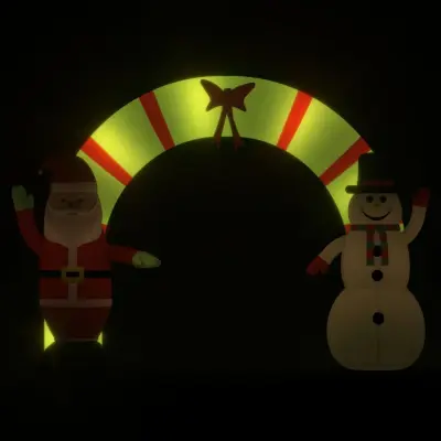 vidaXL Božični napihljiv obok z LED lučkami 270 cm