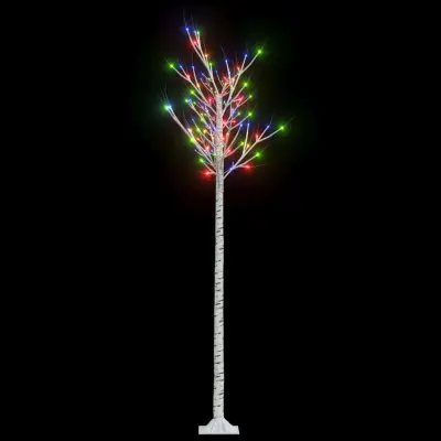vidaXL Božično drevesce z 200 LED lučkami 2,2 m večbarvno vrba