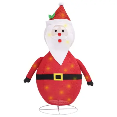 vidaXL Okrasna figura Božička LED razkošno blago 120 cm