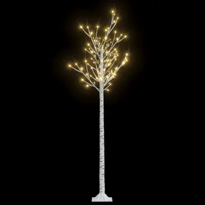 vidaXL Božično drevesce s 180 LED lučkami 1,8 m toplo belo vrba