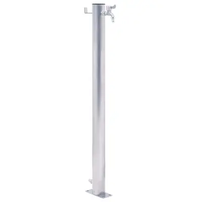 vidaXL Vrtni vodni stolp 40 cm nerjaveče jeklo okrogel