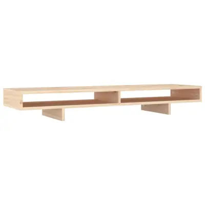 vidaXL Stojalo za zaslon 100x27x14 cm trdna borovina