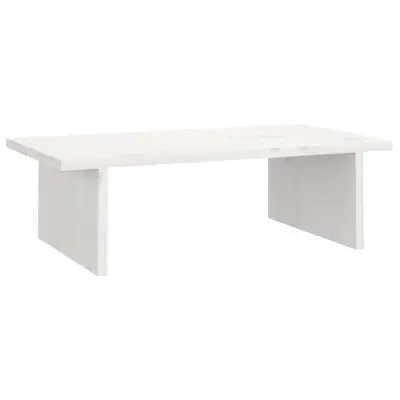 vidaXL Stojalo za zaslon belo 50x27x15 cm trdna borovina