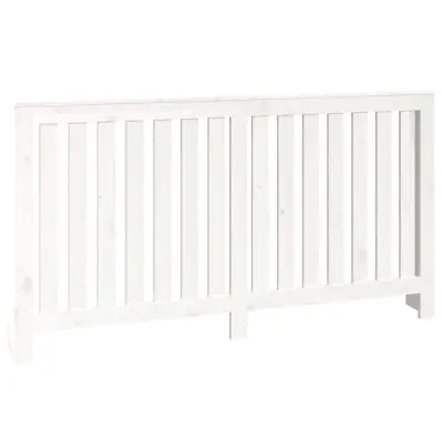 vidaXL Pokrov za radiator bela 153x19x84 cm trdna borovina