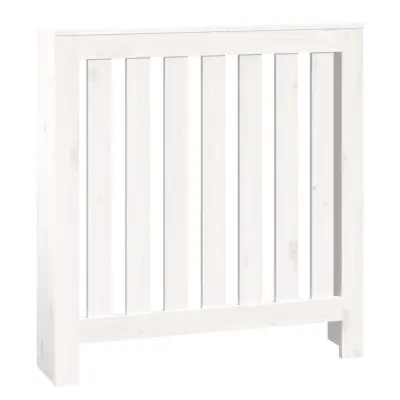 vidaXL Pokrov za radiator bela 79,5x19x84 cm trdna borovina