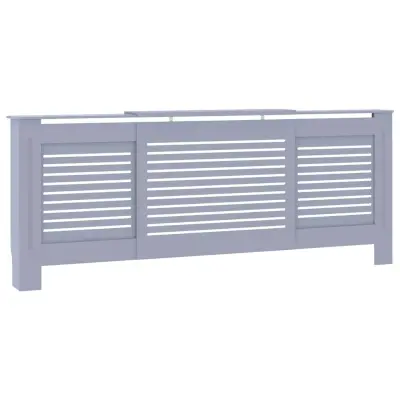 vidaXL Pokrov za radiator MDF siv 205 cm