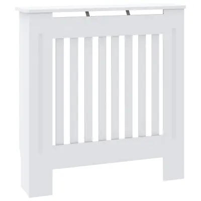 vidaXL Pokrov za radiator MDF bel 78 cm