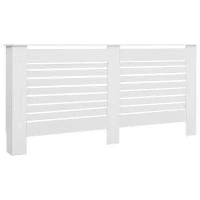 vidaXL Pokrov za radiator bel 172x19x81,5 cm MDF