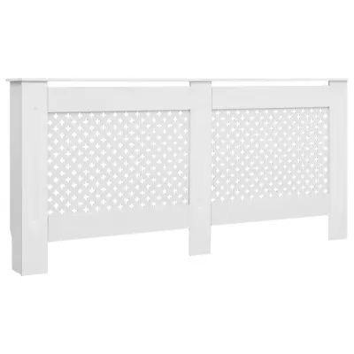vidaXL Pokrov za radiator bel 172x19x81,5 cm MDF