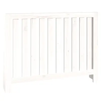 vidaXL Pokrov za radiator bela 108,5x19x84 cm trdna borovina