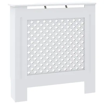 vidaXL Pokrov za radiator MDF bel 78 cm