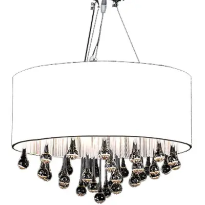 vidaXL Lestenec s 85 kristali bel