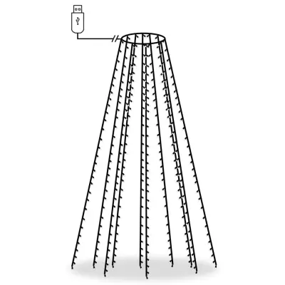 vidaXL Lučke za novoletno jelko 300 LED lučk modre 300 cm