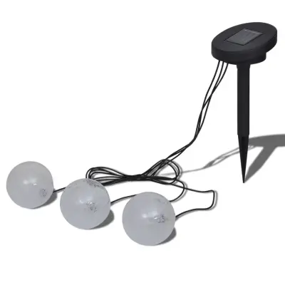 Plavajoče okrogle solarne LED luči 3 kosi za ribik / bazen