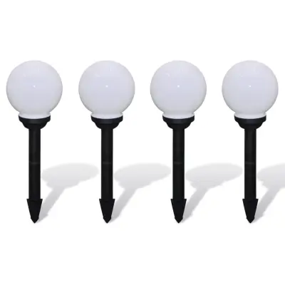 vidaXL Zunanje svetilke za osvetlitev poti 4 kosi LED 15 cm s konico