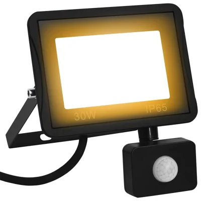 vidaXL LED reflektor s senzorjem 30 W toplo bel