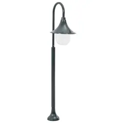 vidaXL Vrtna ulična svetilka E27 120 cm aluminij temno zelena