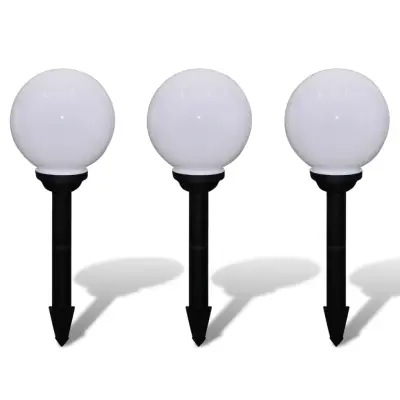 vidaXL Zunanje svetilke za osvetlitev poti 3 kosi LED 20 cm s konico