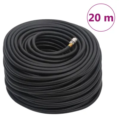 vidaXL Hibridna zračna cev črna 0,6" 20 m guma in PVC