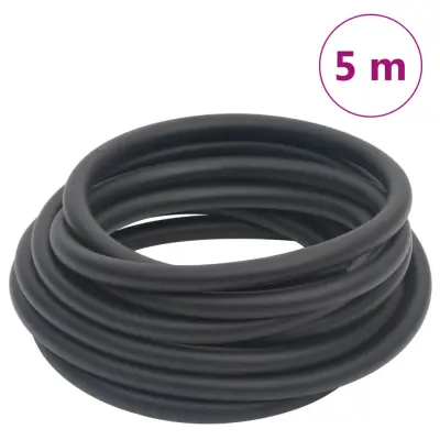 vidaXL Hibridna zračna cev črna 0,6" 5 m guma in PVC