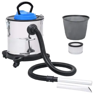 vidaXL Vakuumski sesalnik za pepel HEPA filter 1200 W 20 L jeklen