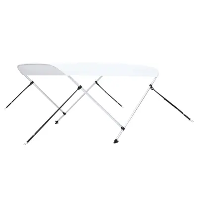 vidaXL Bimini tenda z 2 lokoma bela 180x130x110 cm