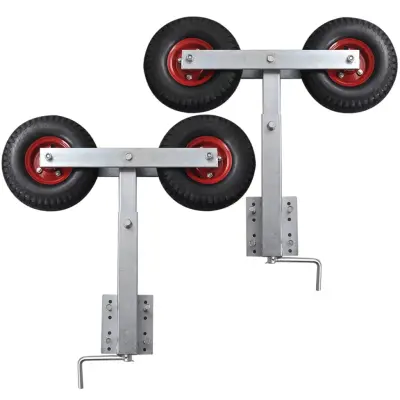 vidaXL Dvokolesna opora za premec za prikolico 2 kosa 59 - 84 cm
