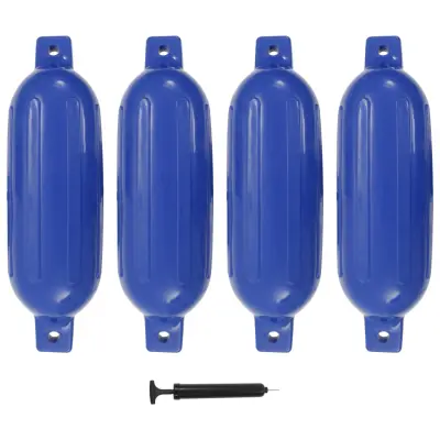 vidaXL Odbijač za čoln 4 kosi modri 58,5x16,5 cm PVC
