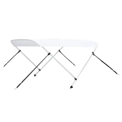 vidaXL Bimini tenda z 2 lokoma bela 150x120x110 cm