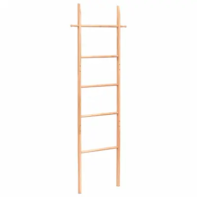 vidaXL Lestev za brisače 170 cm trdna orehovina