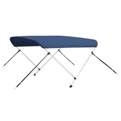 vidaXL Bimini tenda z 2 lokoma mornarsko modra 180x130x110 cm