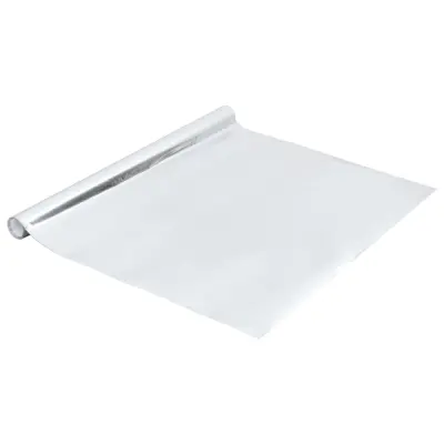 vidaXL Samolepilna folija za pohištvo visok sijaj srebrna 500x900 cm