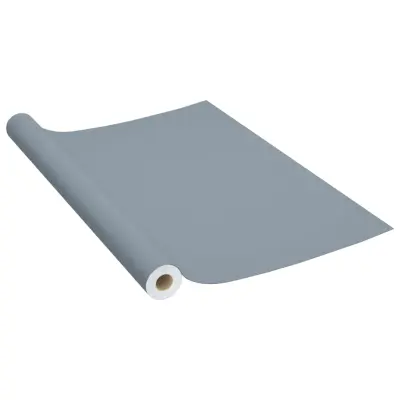 vidaXL Samolepilna folija za pohištvo siva 500x90 cm PVC